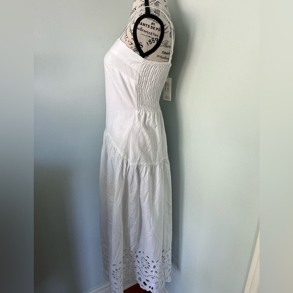 White Midi A-Line dress with Cut Out Design MWT sz s - Picture 12 of 13